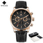 WWOOR Luxury Men's Watch 2024 – Waterproof Leather Quartz Chronograph