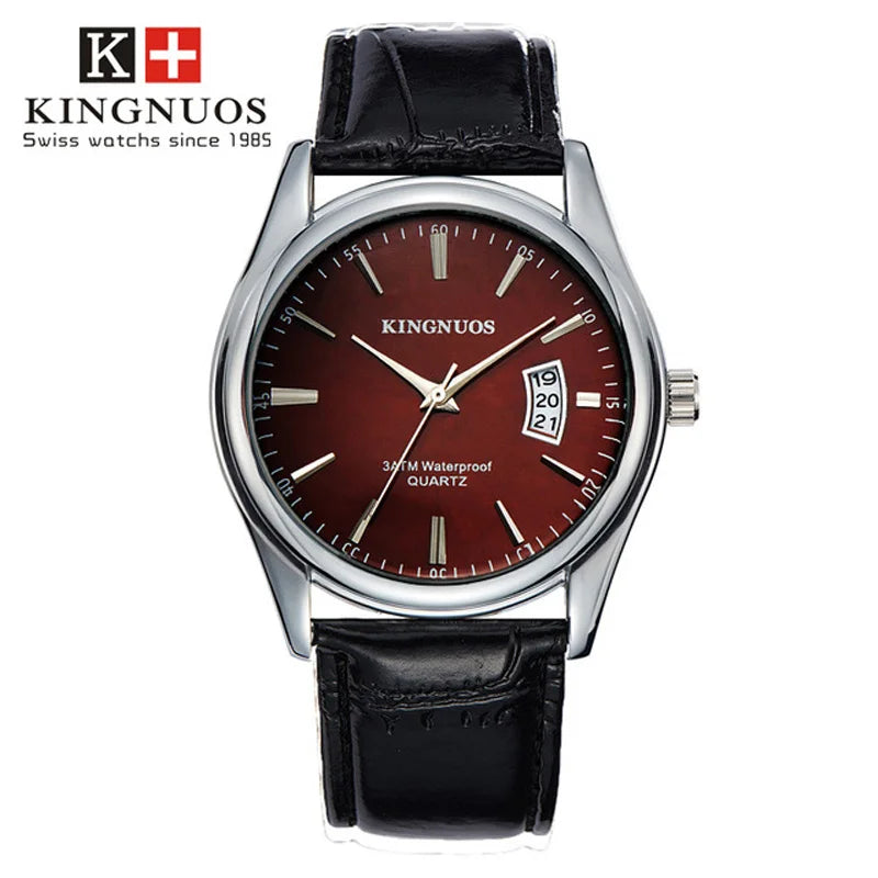 Men's Luxury Quartz Stainless Steel Waterproof Watch with Calendar