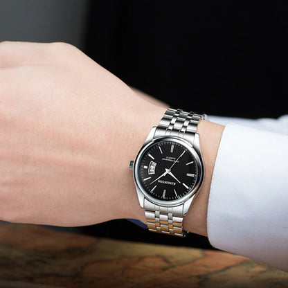 Men's Luxury Quartz Stainless Steel Waterproof Watch with Calendar
