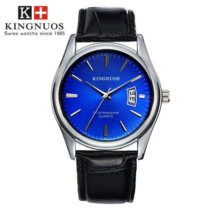 Men's Luxury Quartz Stainless Steel Waterproof Watch with Calendar