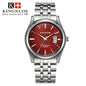 Men's Luxury Quartz Stainless Steel Waterproof Watch with Calendar