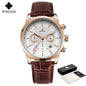 WWOOR Luxury Men's Watch 2024 – Waterproof Leather Quartz Chronograph