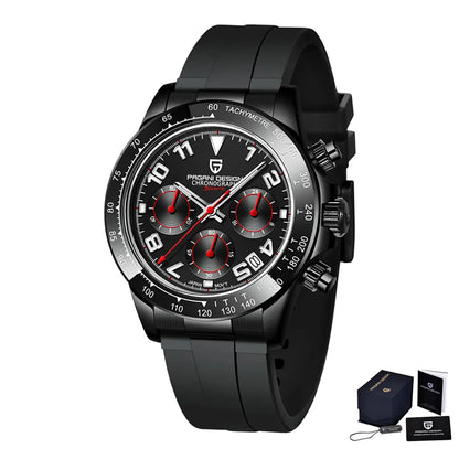 PAGANI DESIGN Men’s Luxury Chronograph – Rubber Strap, Sapphire Glass