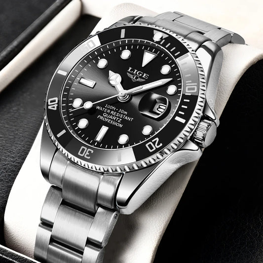 LIGE Luxury Men’s Quartz Chronograph Watch