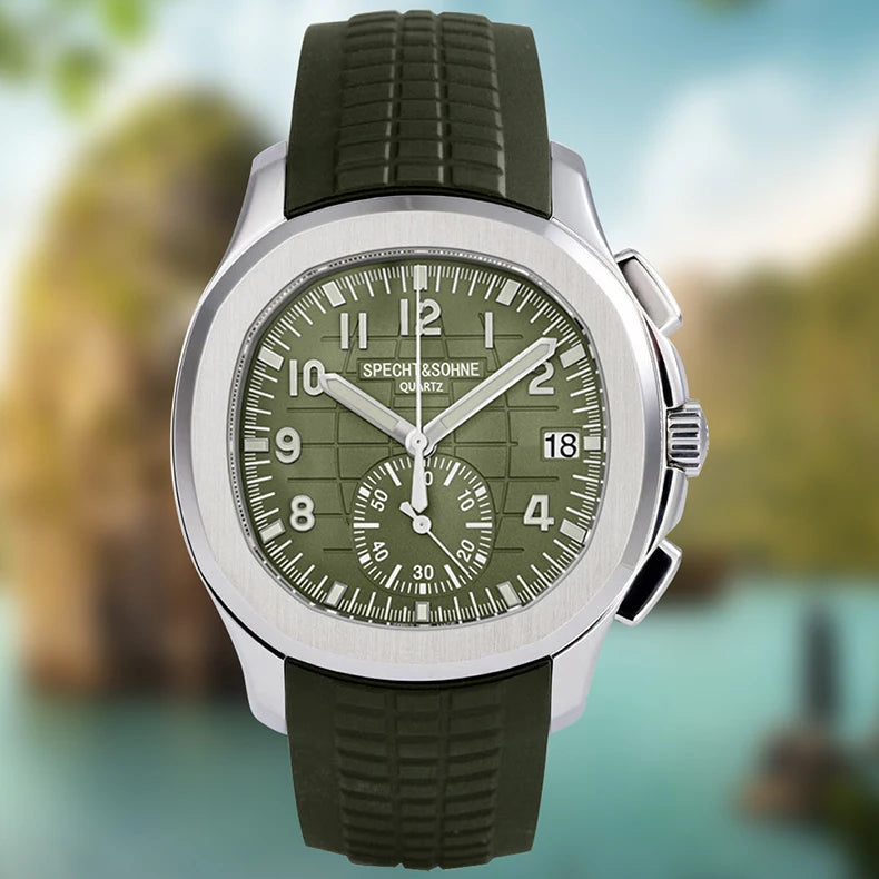Specht&Sohne 2025 Men’s Luxury Chronograph – Rubber Strap