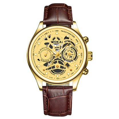 Men’s Leather Quartz Watch – Business, Sports & Casual Style