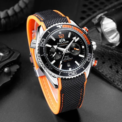 PAULAREIS P Men’s Automatic Mechanical Watch – Rubber Strap