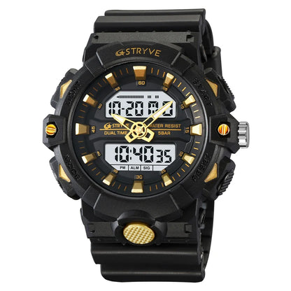 STRYVE Men’s Electronic Sports Watch – Dual Time