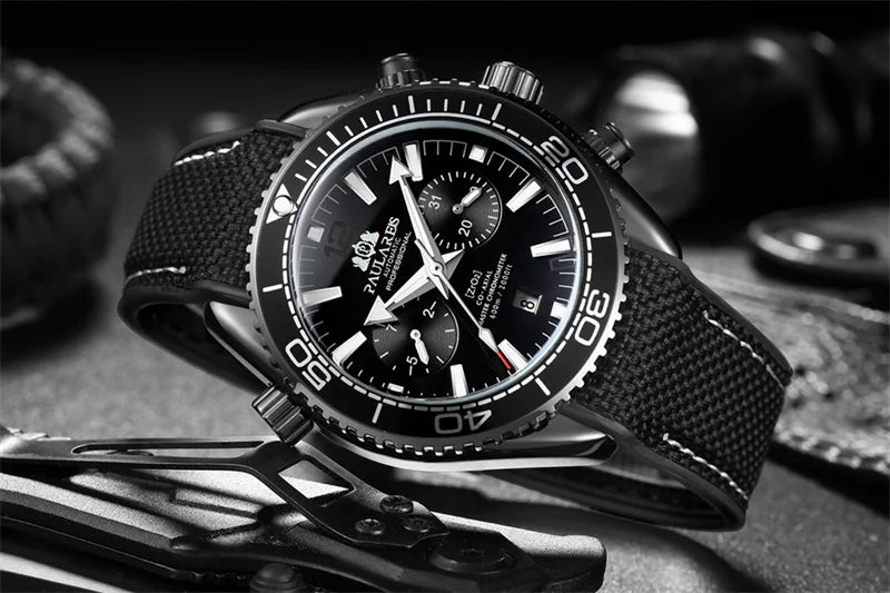 PAULAREIS P Men’s Automatic Mechanical Watch – Rubber Strap