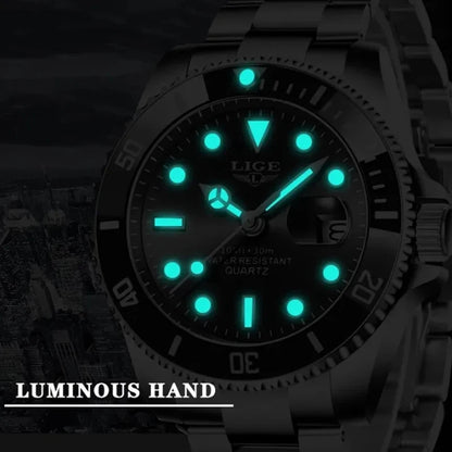 LIGE Luxury Men’s Quartz Chronograph Watch