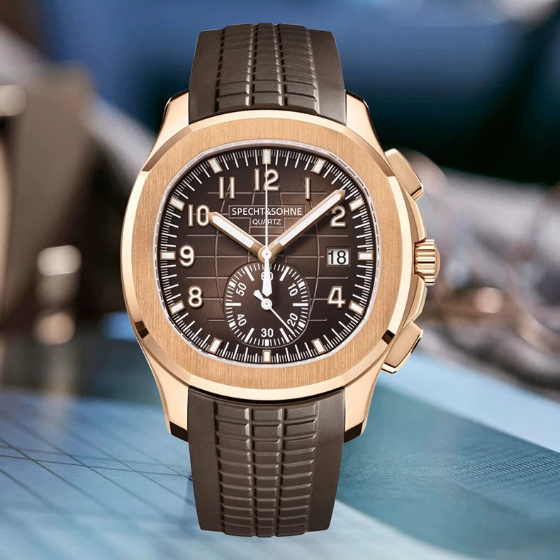 Specht&Sohne 2025 Men’s Luxury Chronograph – Rubber Strap