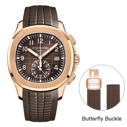 Specht&Sohne 2025 Men’s Luxury Chronograph – Rubber Strap