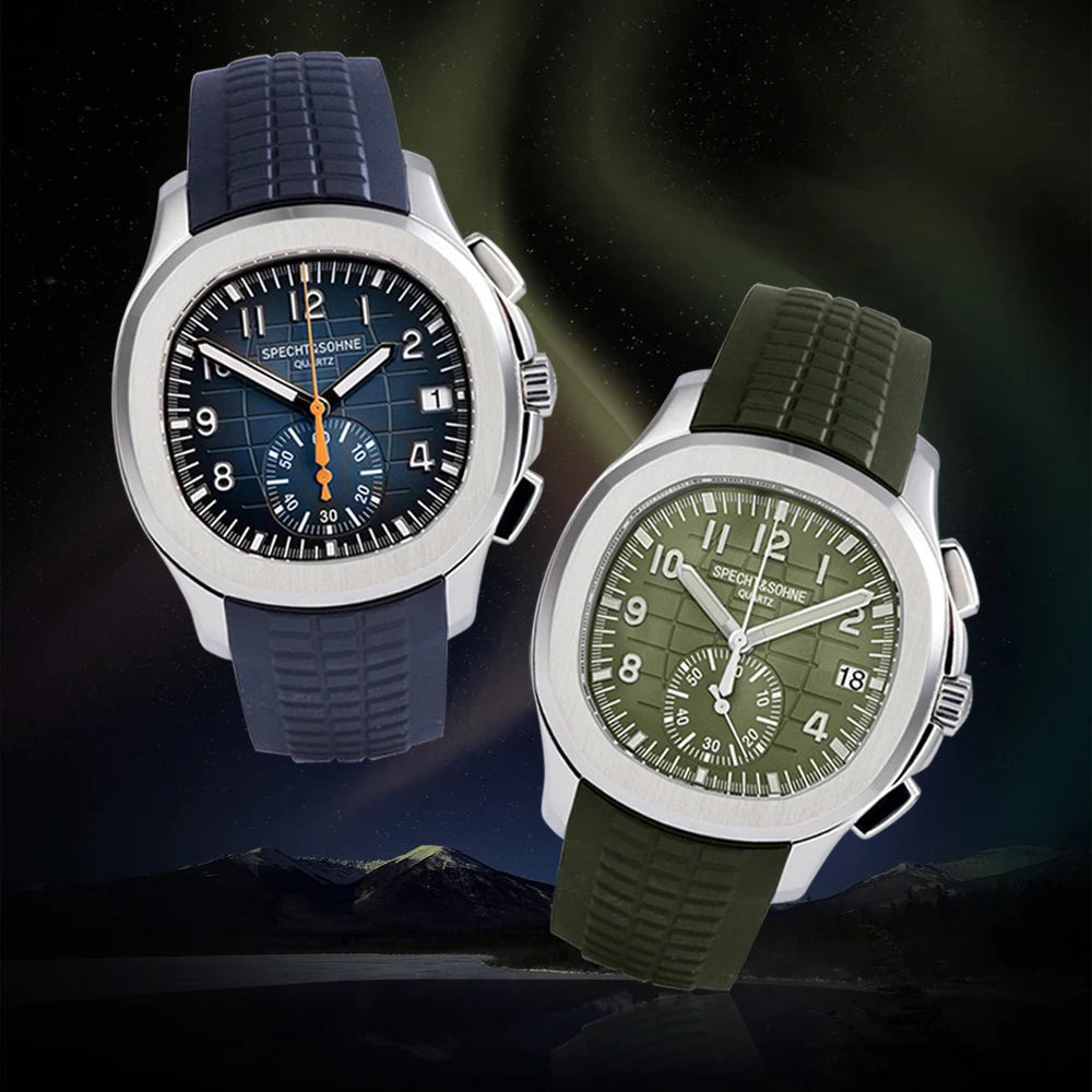 Specht&Sohne 2025 Men’s Luxury Chronograph – Rubber Strap