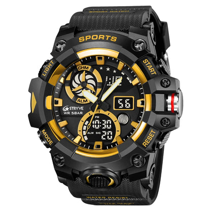 STRYVE Men’s Electronic Sports Watch – Dual Time