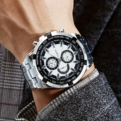 Rosra Men's Business Quartz Watch – Stylish & Affordable Steel Timepiece