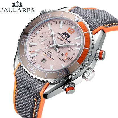 PAULAREIS P Men’s Automatic Mechanical Watch – Rubber Strap