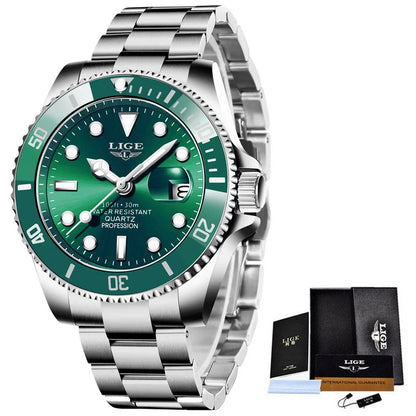 LIGE Luxury Men’s Quartz Chronograph Watch