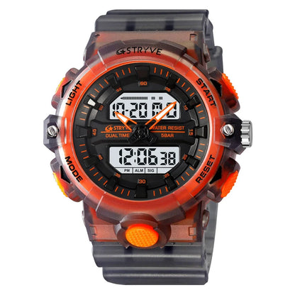 STRYVE Men’s Electronic Sports Watch – Dual Time