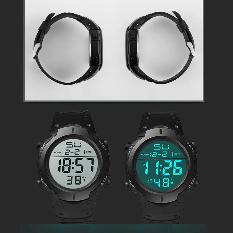 Men’s Sport LED Digital Watch – Multi-Functional Fitness