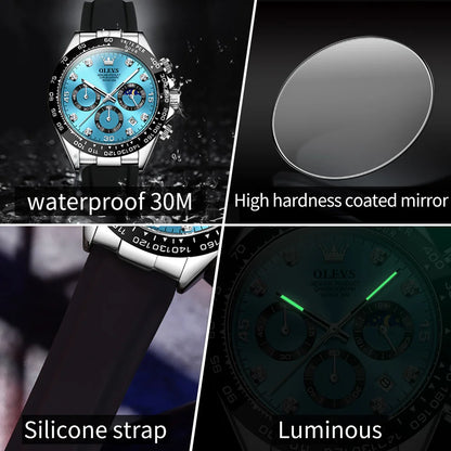 OLEVS 2875 Men’s Luxury Sport Chronograph Watch – Luminous