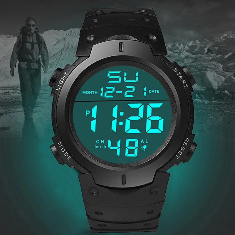 Men’s Sport LED Digital Watch – Multi-Functional Fitness