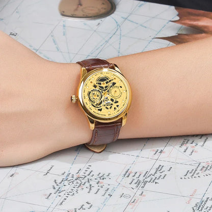 Men’s Leather Quartz Watch – Business, Sports & Casual Style