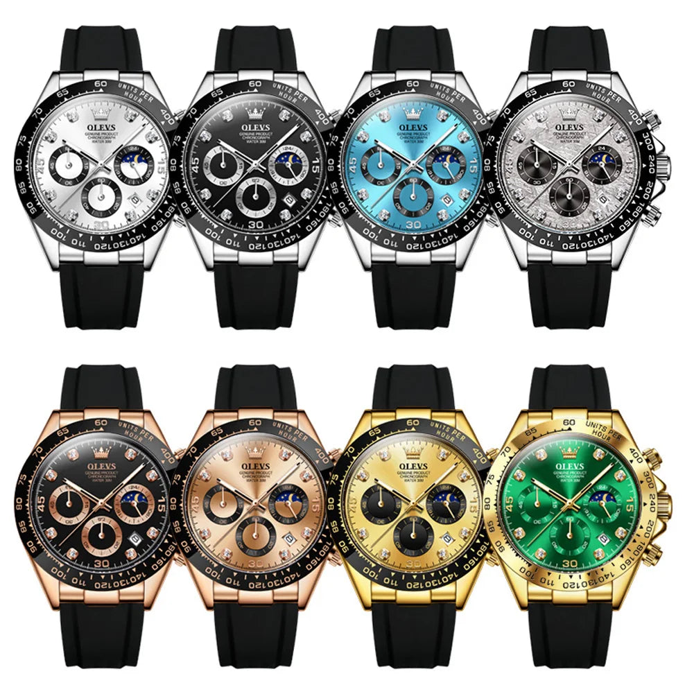 OLEVS 2875 Men’s Luxury Sport Chronograph Watch – Luminous