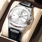 POEDAGAR Luxury Men’s Quartz Watch – Luminous, Waterproof, Leather Strap