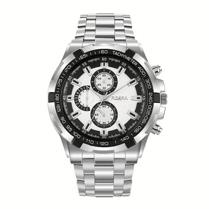 Rosra Men's Business Quartz Watch – Stylish & Affordable Steel Timepiece