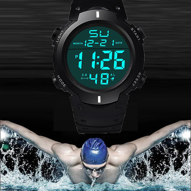 Men’s Sport LED Digital Watch – Multi-Functional Fitness