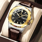 POEDAGAR Luxury Men’s Quartz Watch – Luminous, Waterproof, Leather Strap