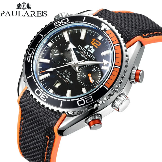 PAULAREIS P Men’s Automatic Mechanical Watch – Rubber Strap