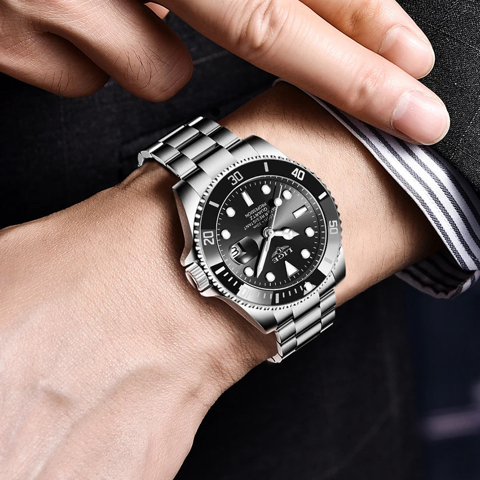 LIGE Luxury Men’s Quartz Chronograph Watch