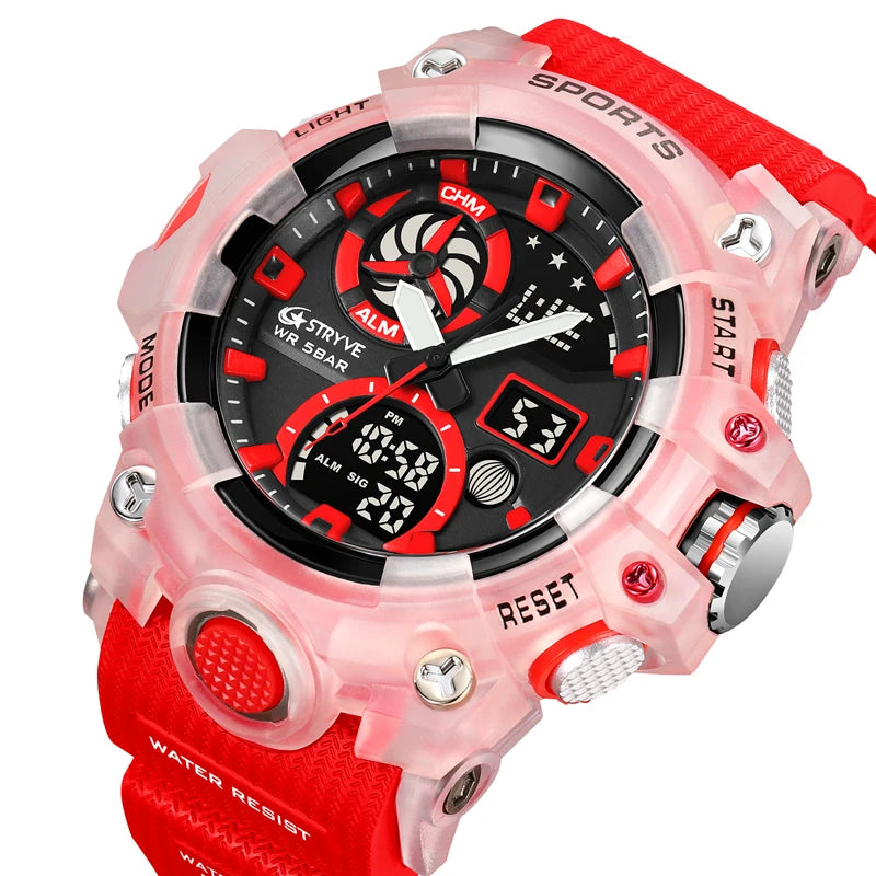 STRYVE Men’s Electronic Sports Watch – Dual Time