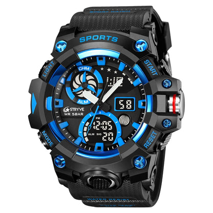 STRYVE Men’s Electronic Sports Watch – Dual Time
