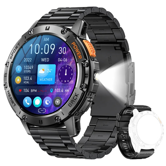 LIGE AMOLED Men’s Smartwatch – Waterproof Fitness Tracker with Bluetooth Call