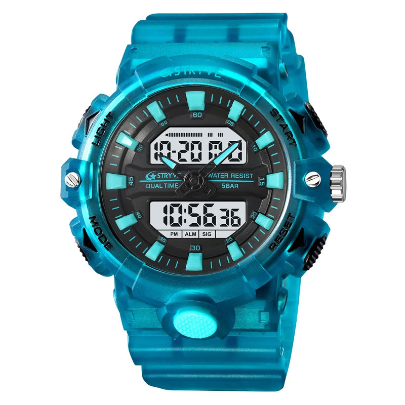 STRYVE Men’s Electronic Sports Watch – Dual Time