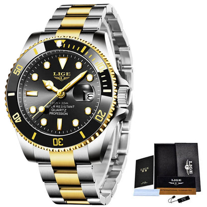 LIGE Luxury Men’s Quartz Chronograph Watch