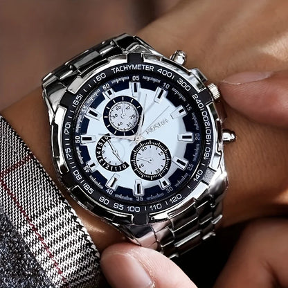 Rosra Men's Business Quartz Watch – Stylish & Affordable Steel Timepiece