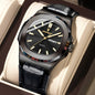 POEDAGAR Luxury Men’s Quartz Watch – Luminous, Waterproof, Leather Strap