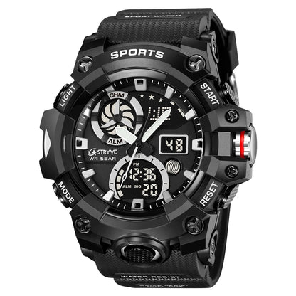 STRYVE Men’s Electronic Sports Watch – Dual Time