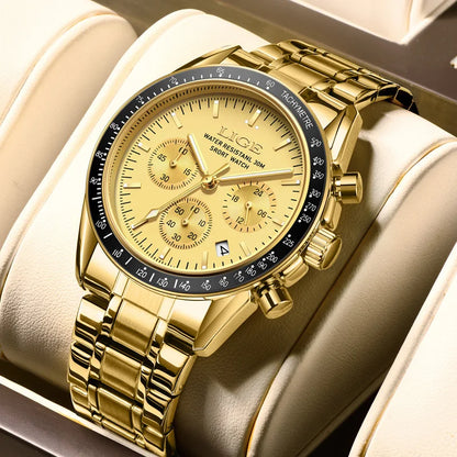 LIGE 2025 Luxury Men’s Quartz Chronograph Watch