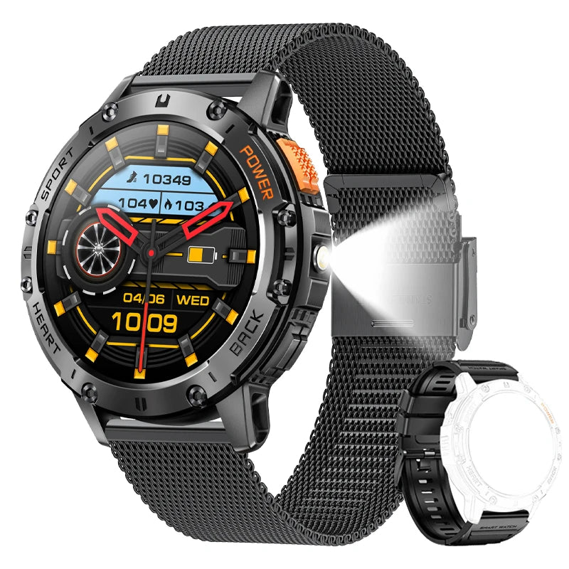 LIGE AMOLED Men’s Smartwatch – Waterproof Fitness Tracker with Bluetooth Call