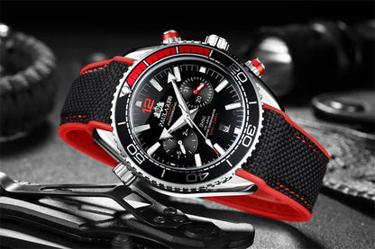 PAULAREIS P Men’s Automatic Mechanical Watch – Rubber Strap