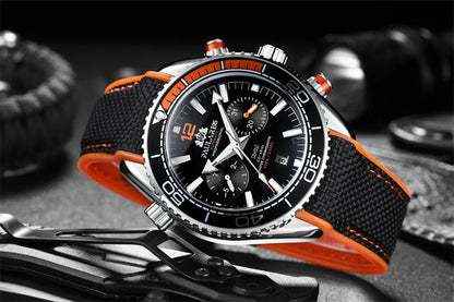 PAULAREIS P Men’s Automatic Mechanical Watch – Rubber Strap