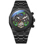 Men’s Luxury Tourbillon Watch – Rubber Strap, Moon Phase, Automatic