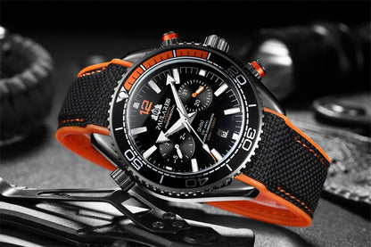 PAULAREIS P Men’s Automatic Mechanical Watch – Rubber Strap