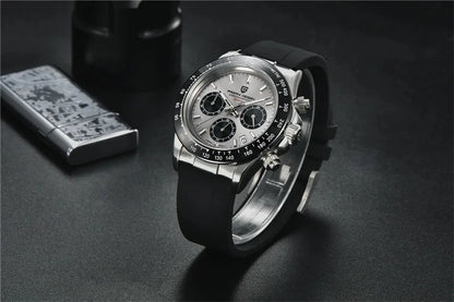PAGANI DESIGN Men’s Luxury Chronograph – Rubber Strap, Sapphire Glass