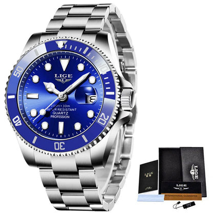 LIGE Luxury Men’s Quartz Chronograph Watch