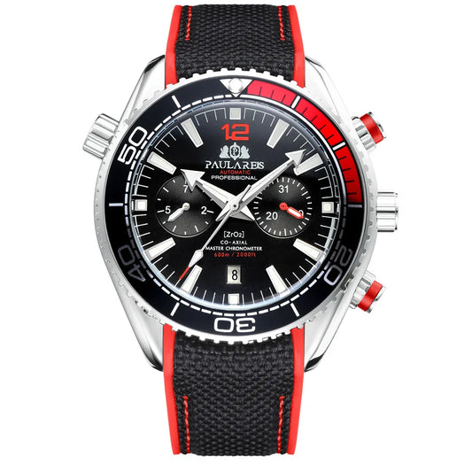 PAULAREIS P Men’s Automatic Mechanical Watch – Rubber Strap